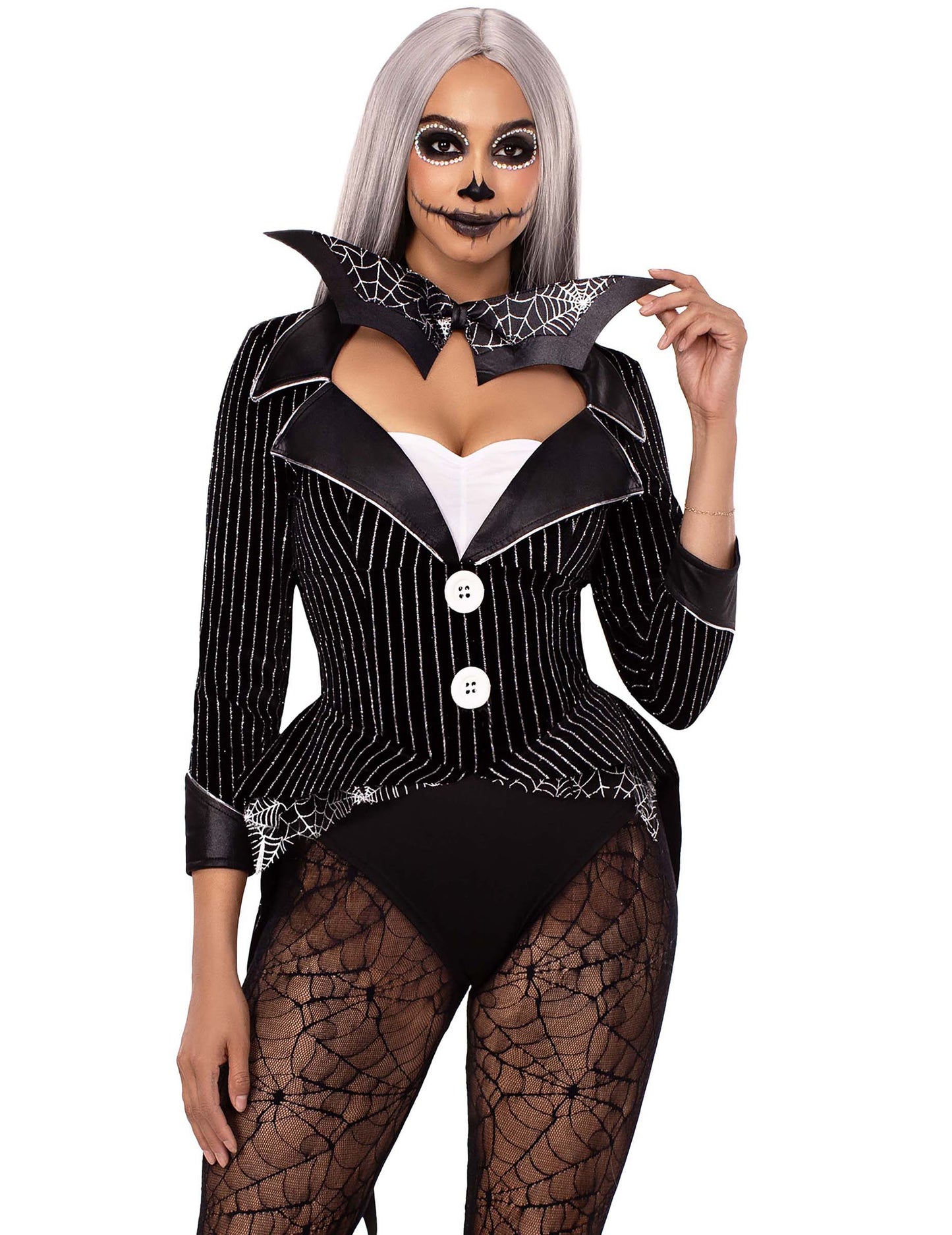 Déguisement squelette pailleté sexy femme