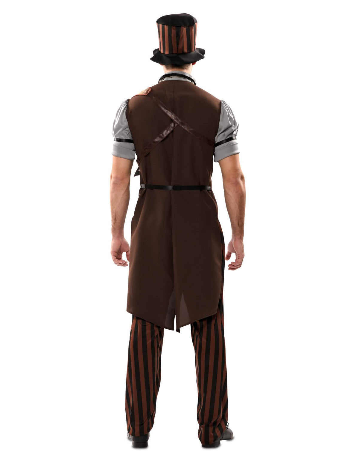 Vedere din spate a costumului steampunk pentru bărbat