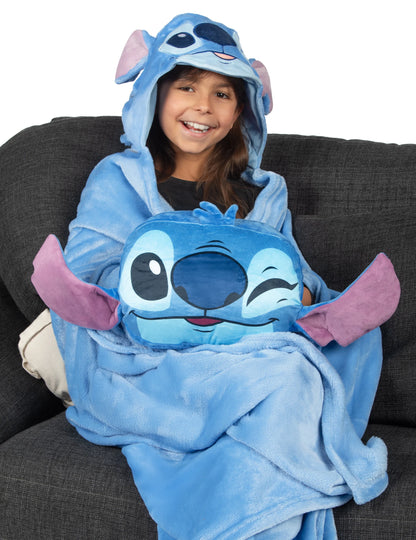 Pătură din fleece cu glugă pentru costumul lui Stitch pentru copii, Lilo & Stitch™