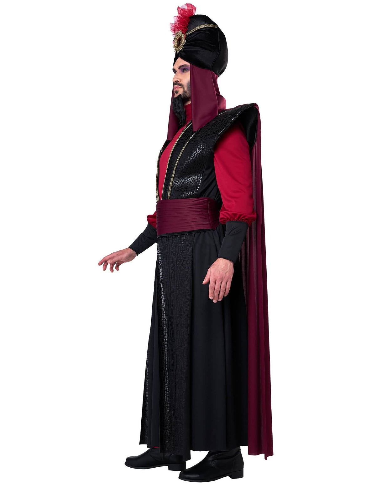 Vedere din profil a costumului de sultan al răului lux
