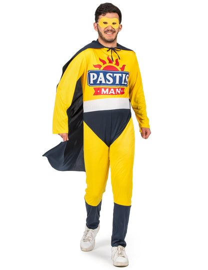 Vedere din față a costumului Super Pastis Man