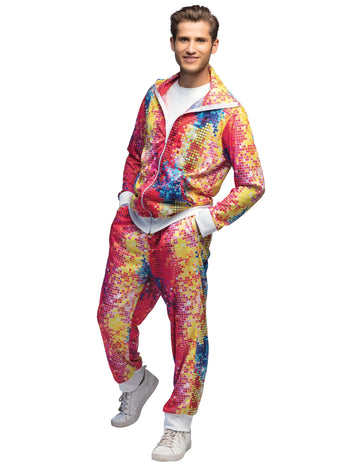 Deghizarea discoului de discoise colorate pentru bărbați