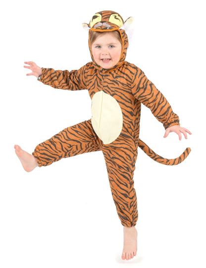 Vue d'ensemble montrant la queue du déguisement tigre avec queue pour enfant