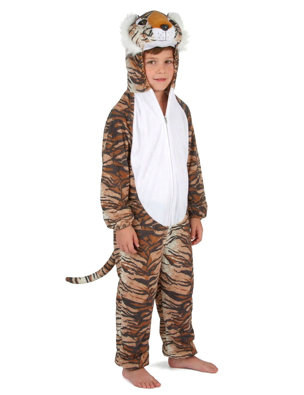 Vue de profil du déguisement tigre réaliste