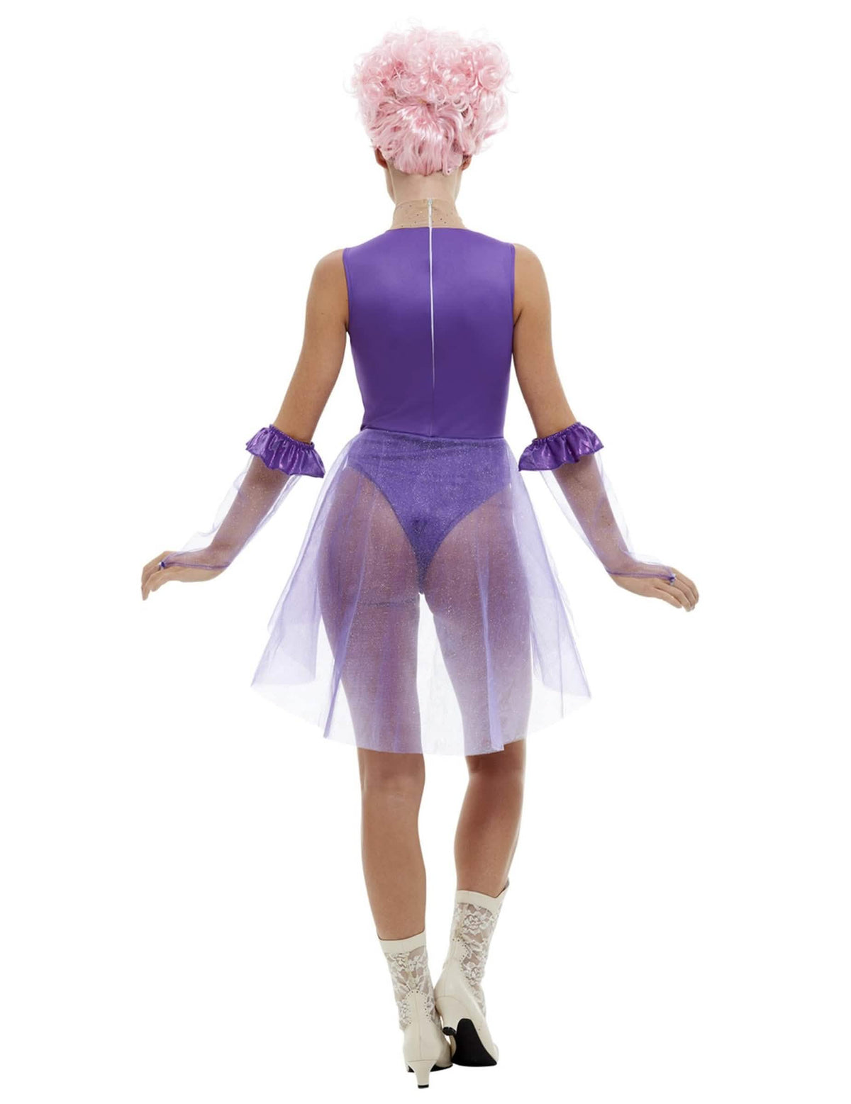Vedere din spate a costumului de trapezist de circ pentru femeie