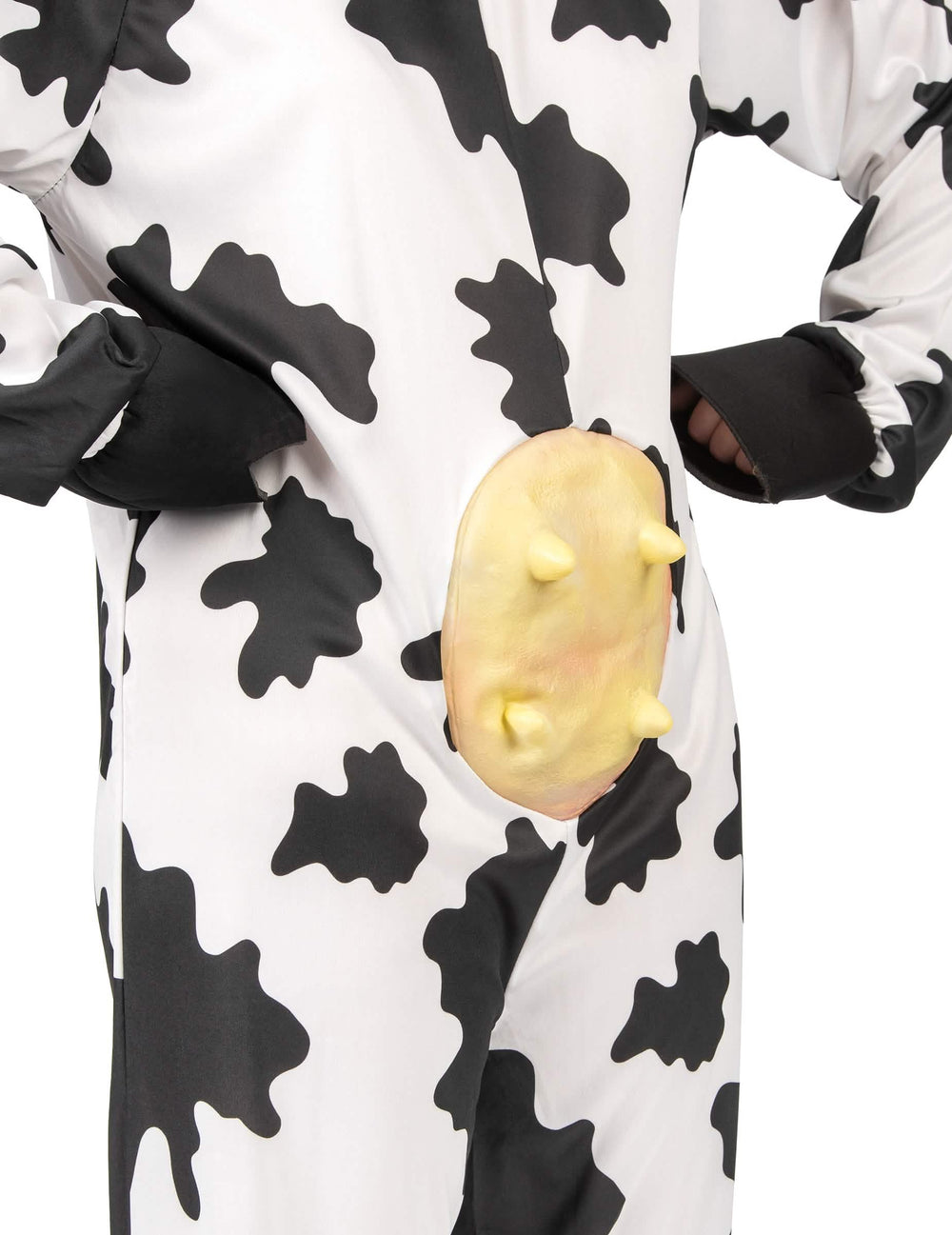 Déguisement de vache pour adulte noir et blanc avec pis