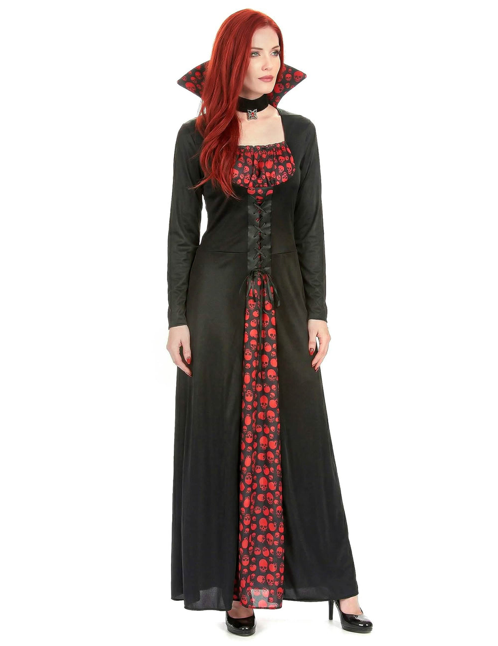 Vedere trei sferturi a costumului elegant de vampir pentru femeie