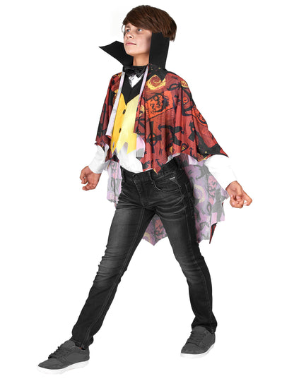 Deghizare vampir galbenă și roșie de Halloween