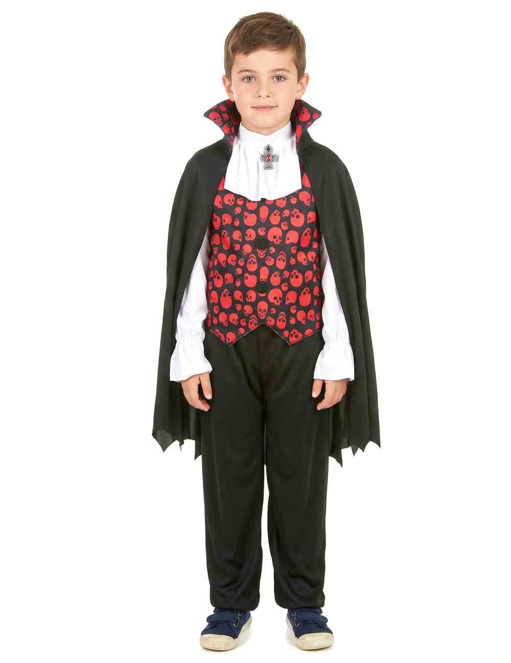 Vue de dos du déguisement de vampire pour garçon