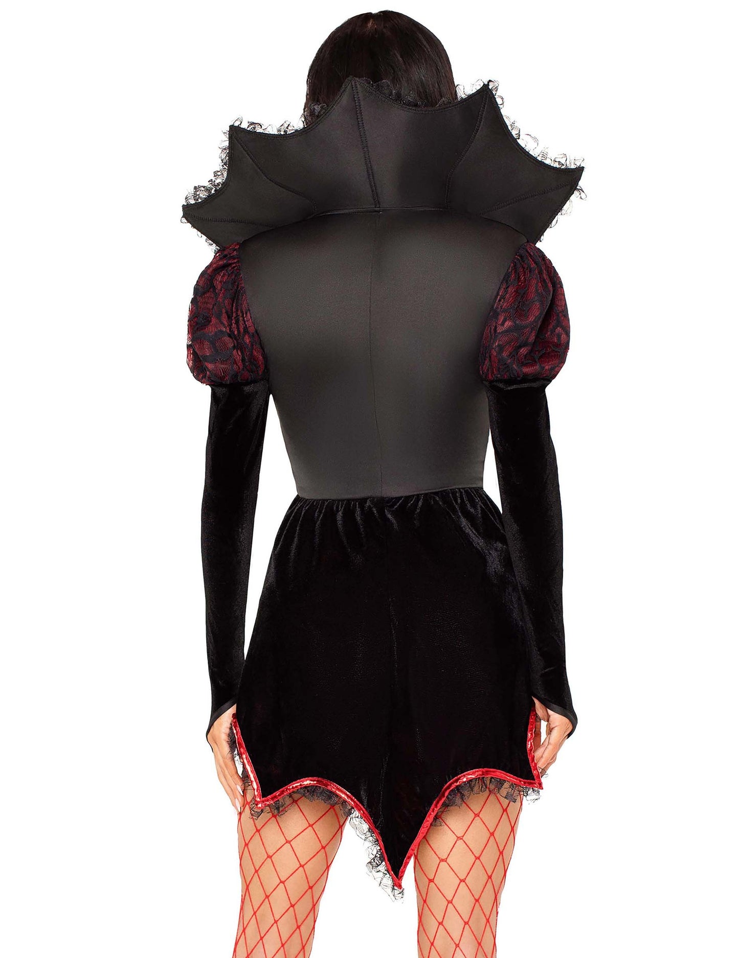 Déguisement vampire sexy rouge et noir femme