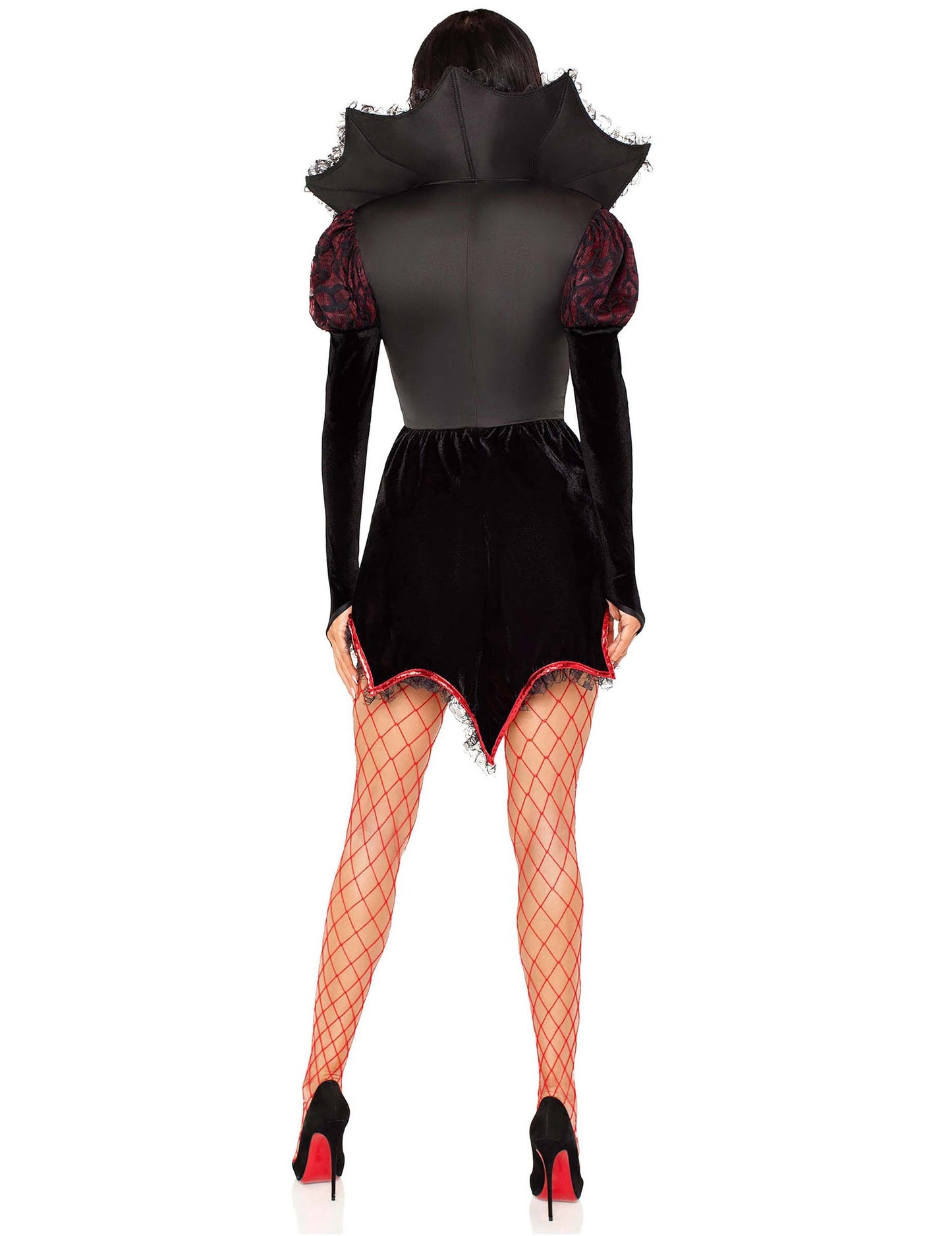Déguisement vampire sexy rouge et noir femme