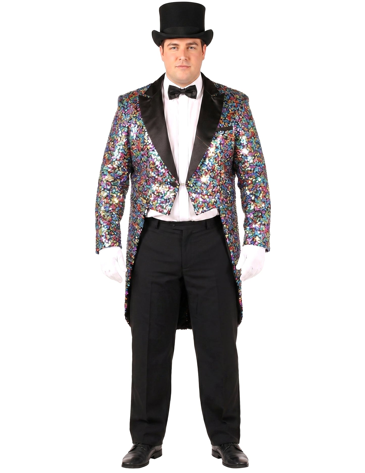Costum de jachetă de carnaval cu paiete multicolore pentru bărbați