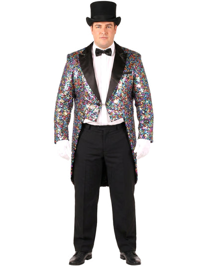 Costum de jachetă de carnaval cu paiete multicolore pentru bărbați