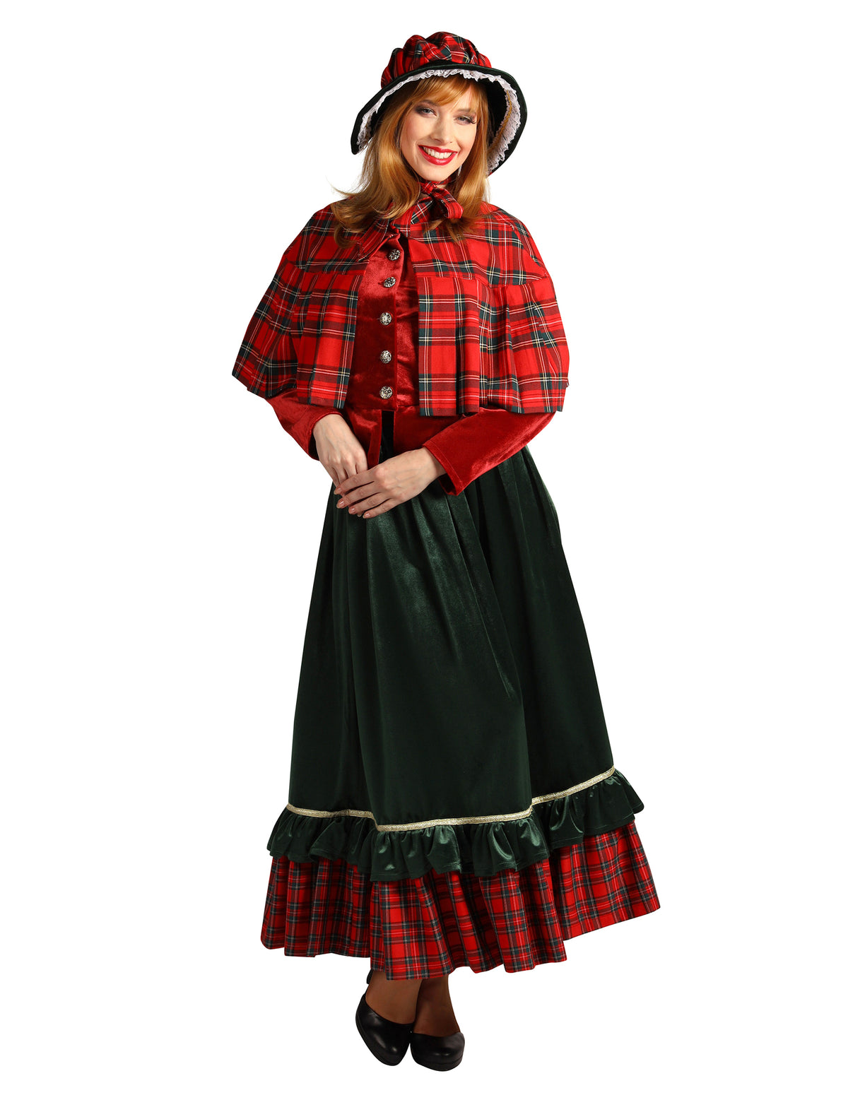 Costum victorian de Crăciun Charles Dickens pentru femei