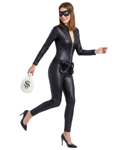 Femeie sexy mascată costum de hoți