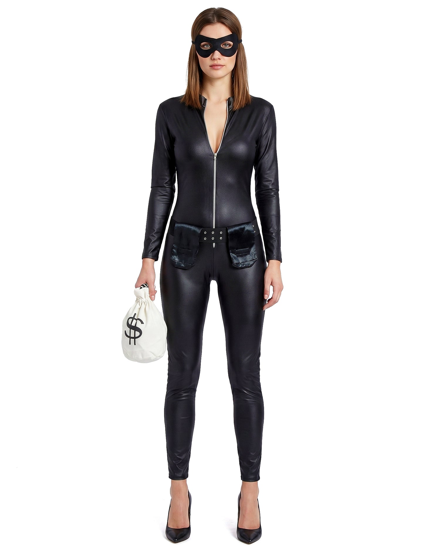 Femeie sexy mascată costum de hoți