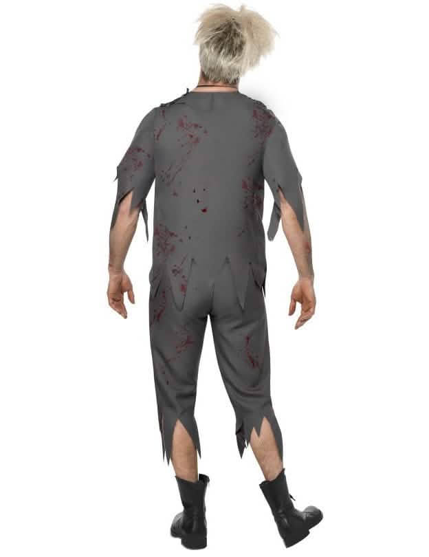 Vedere din spate a costumului de zombi elev