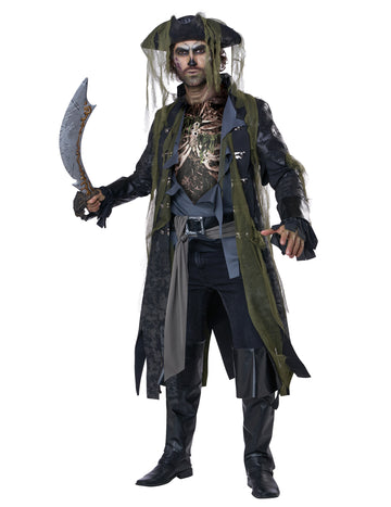 Costum de zombie pentru pirați de lux pentru adulți