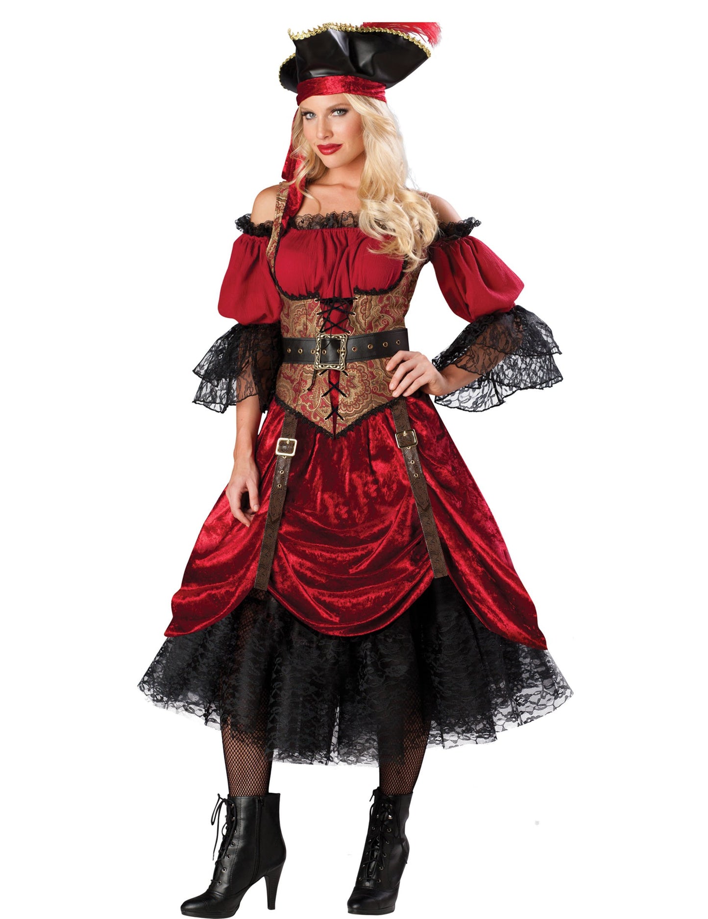 Deghizare pirat cu corset pentru femei - lux