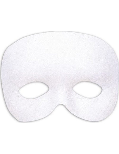 Demi-masque blanc pour adulte blanc