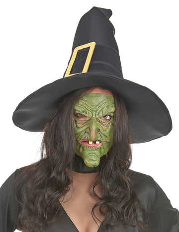 Masca de jumătate de latex nas și nunta verde menton