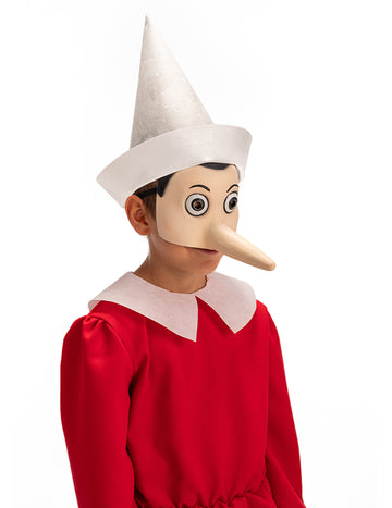Jumătate de latex pinocchio mască adult