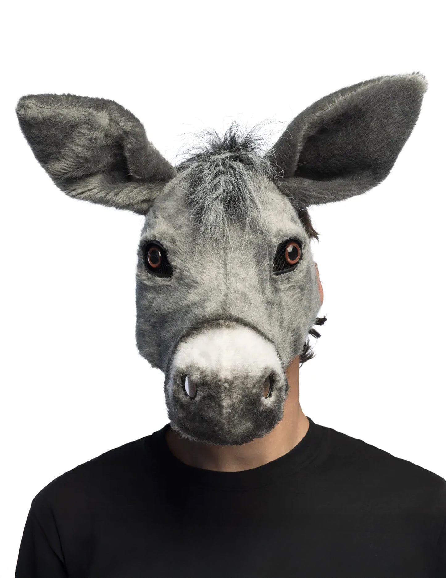 Semimască din pluș măgar pentru adulți 