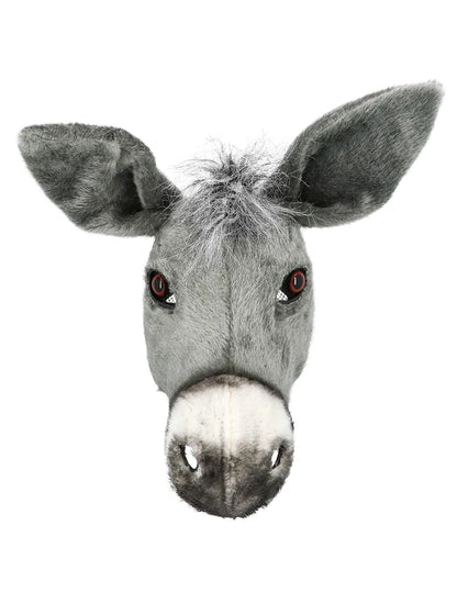 Semimască din pluș măgar pentru adulți 
