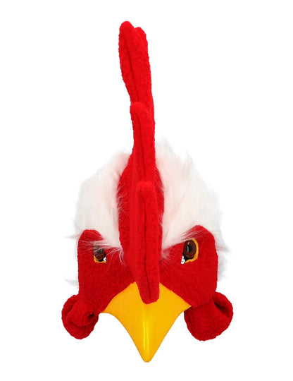 Demi-mască din pluș cocoș pentru adulți 