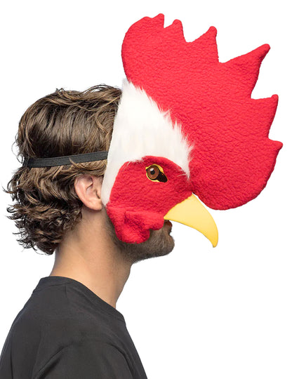 Demi-mască din pluș cocoș pentru adulți 