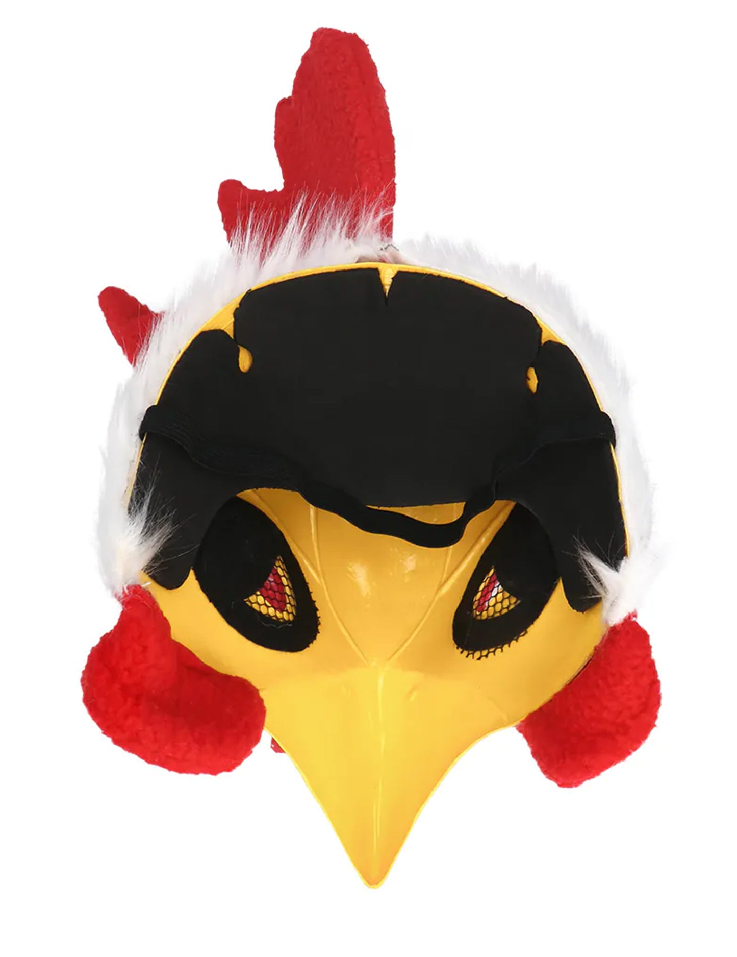 Demi-mască din pluș cocoș pentru adulți 