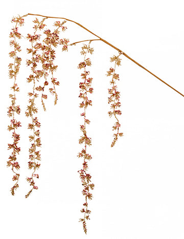 Cascadă de ramuri cu sclipici roz auriu 97 cm 