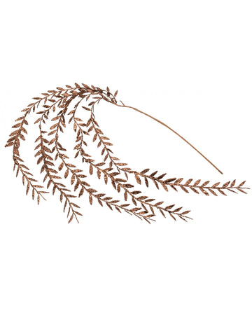 Ghirlandă de frunze cu sclipici ciocolatiu 90 cm 