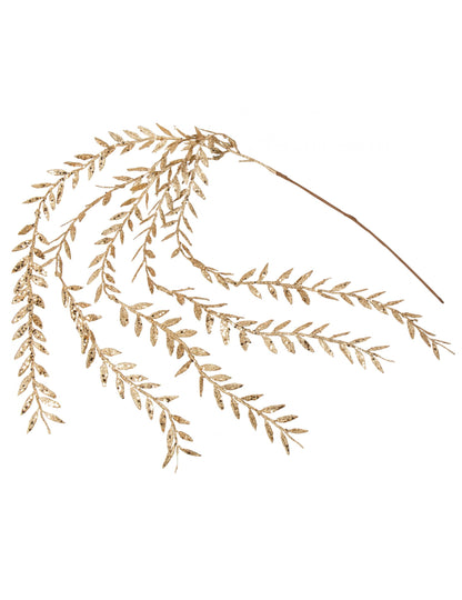 Ghirlandă cu frunze sclipici cupru 90 cm 