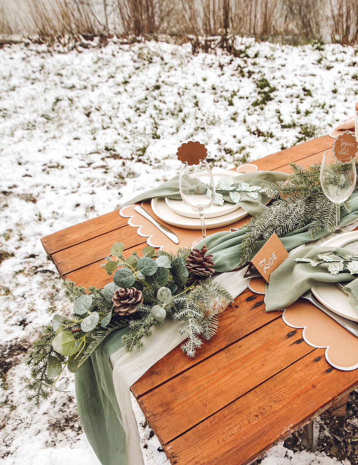 Ghirlandă cu brad și eucalipt 53 cm 