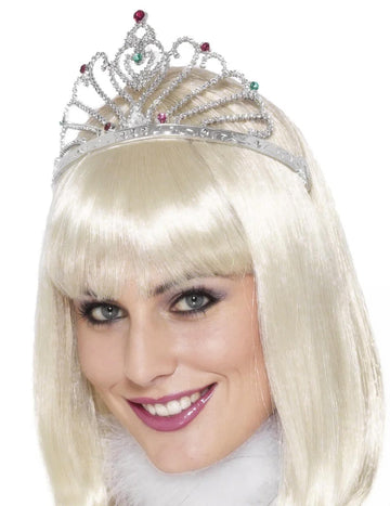 Diadem argintiu pentru adulți 