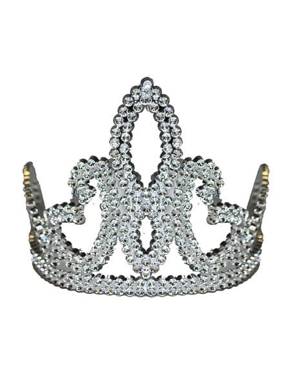 Diademă de prințesă pentru fată argintiu cu strasuri