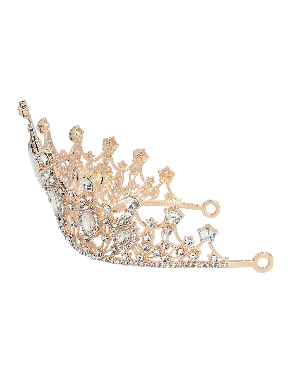 Diademă regală metalică rose gold pentru adulți