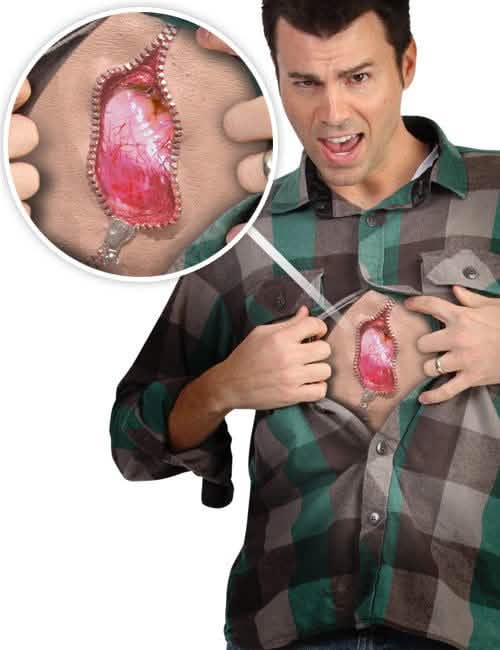 Rană din latex zapper închidere artificială Morphsuits pentru adult cu efect de carne și sânge