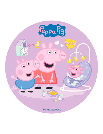 Disc din vafă pentru tort Peppa Pig™ New Baby 20 cm