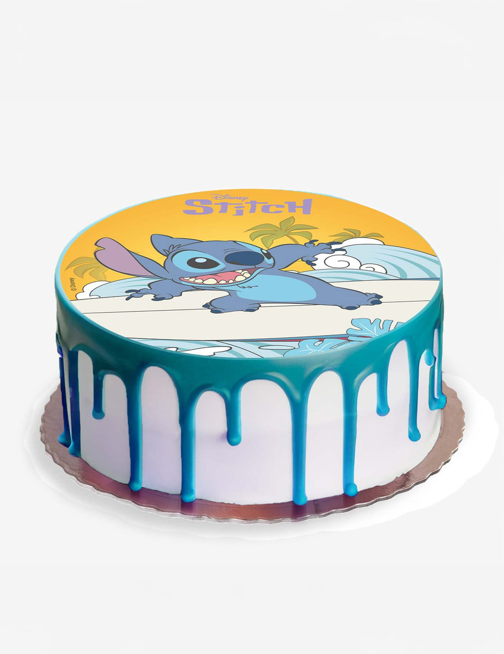 Mise en situation sur un gâteau du disque azyme Stitch