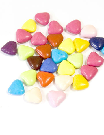 Bomboane mini inimioare din ciocolată multicolore 250 g pentru împărtășanie 