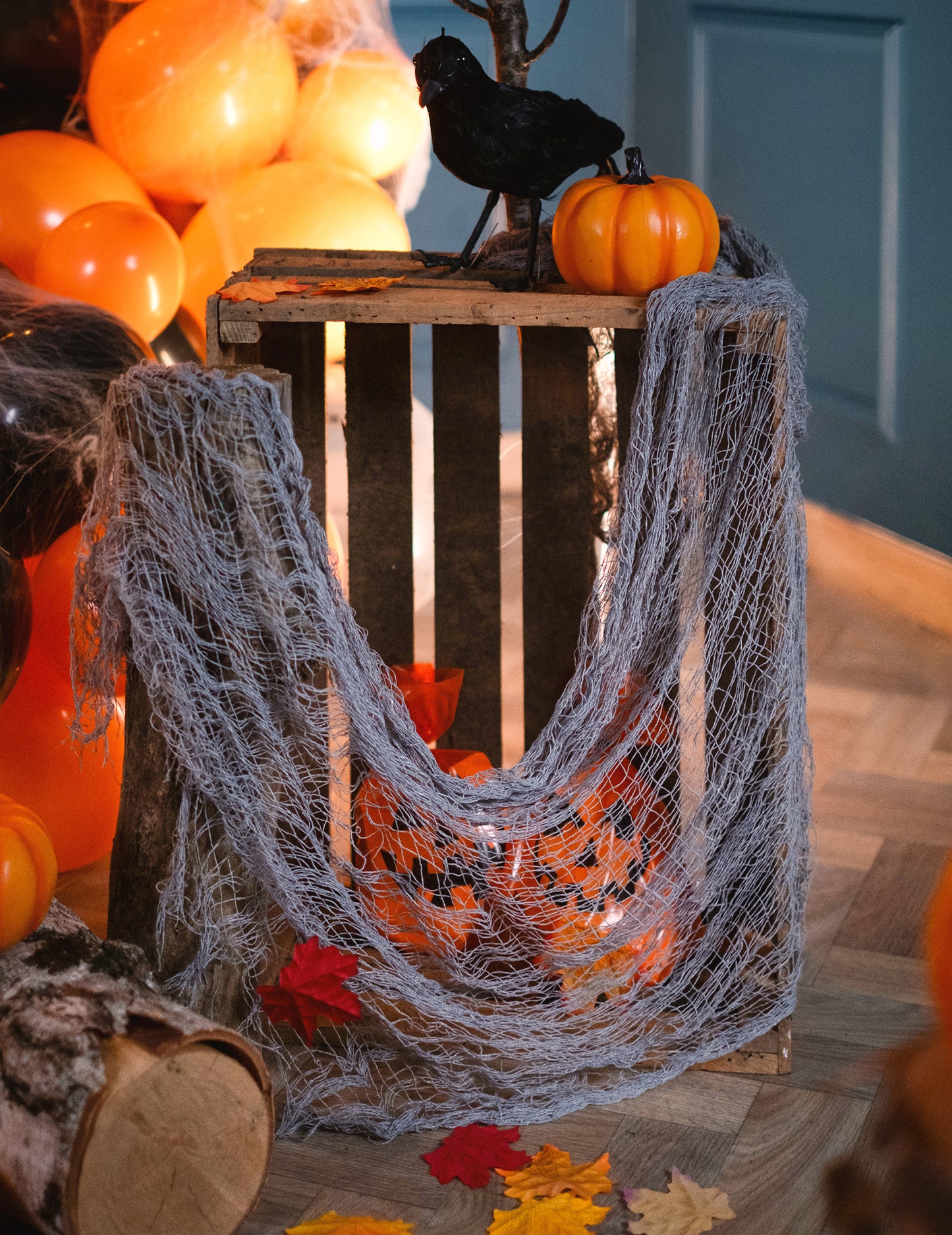 Foaie gri de Halloween 180 x 75 cm