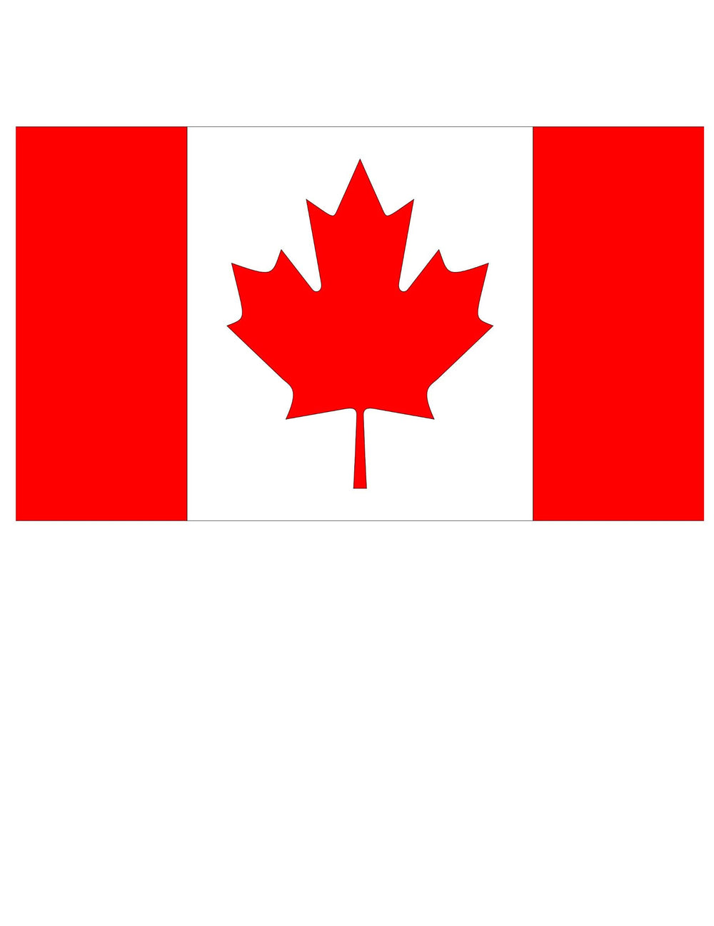 Drapel suporter Canada pentru adult roșu și alb