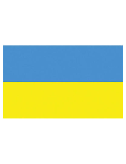 Vue d'ensemble du drapeau en tissu Ukraine