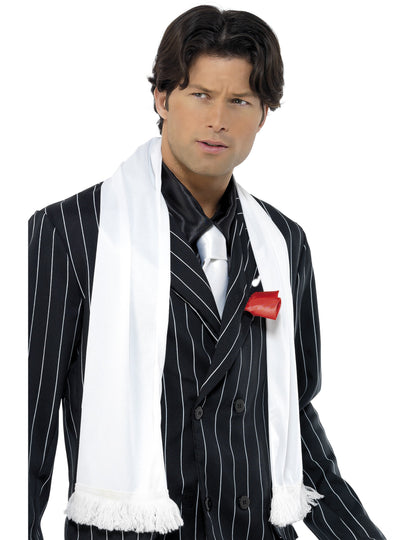 Eșarfă albă gangster alb