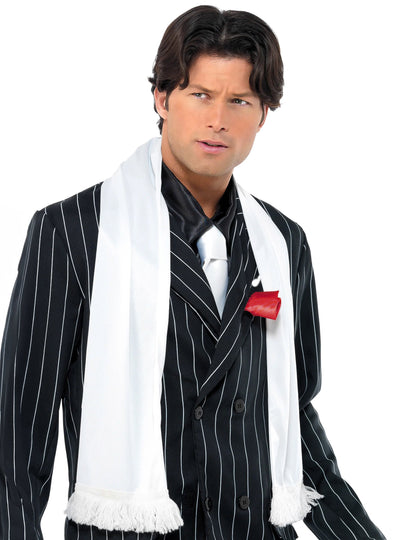 Eșarfă albă gangster alb