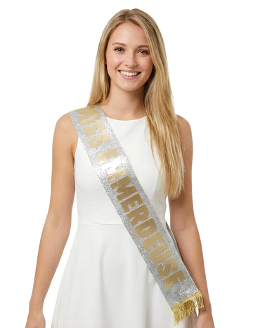 Eșarfă Miss Nesuferită cu paiete 