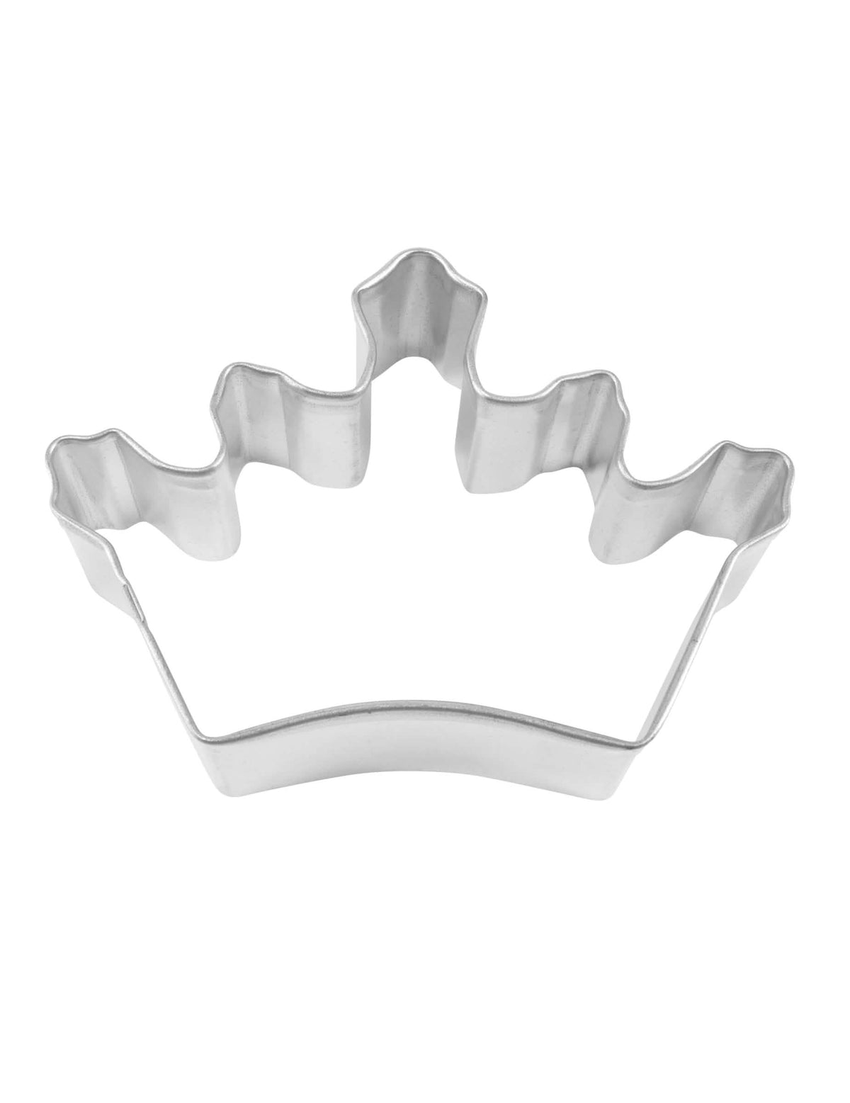 Vedere frontală a formei de tăiat biscuiți coroană prințesă pentru patiserie