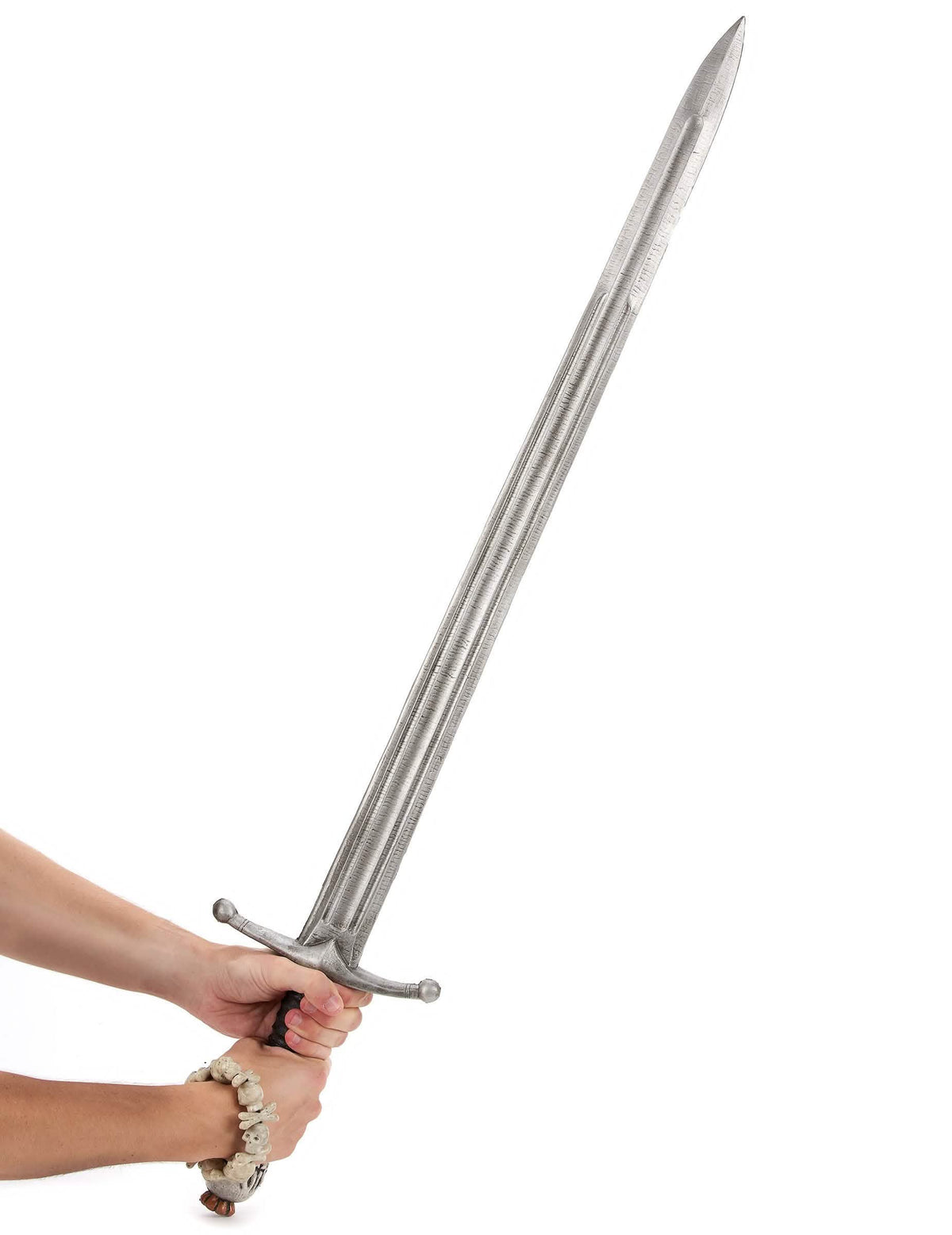Sabie de cavaler pentru adult lux argintie